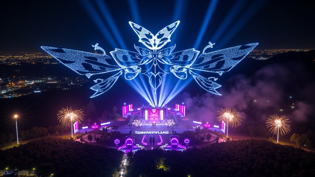drones illuminate tomorrowland brasil