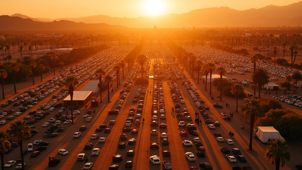 fiery crowds parking chaos