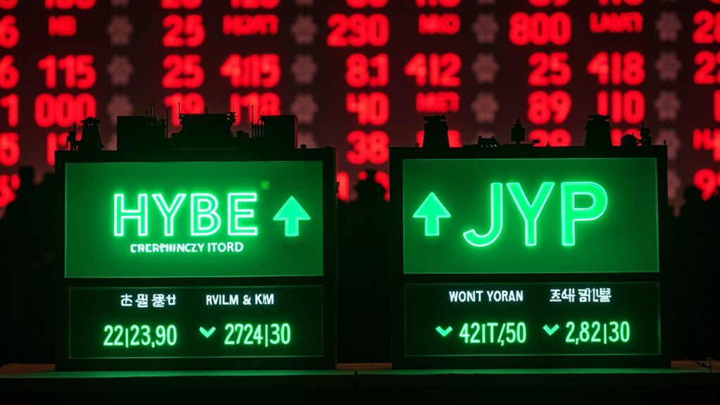k pop market declines stocks rise