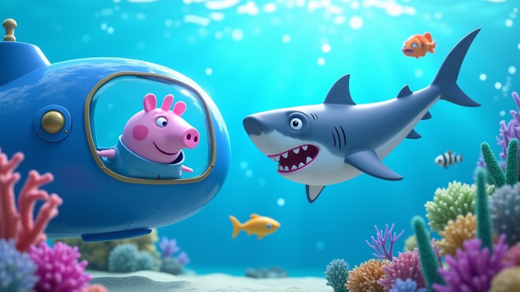 peppa pig baby shark collaboration